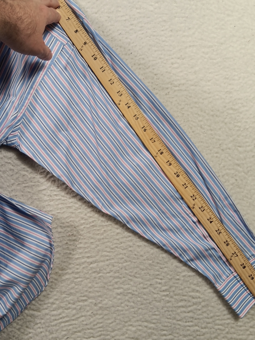 Vintage Gitman Bros Shirt Mens 16.5-33 Long Sleeve Button Up Striped Nautical - Picture 12 of 13